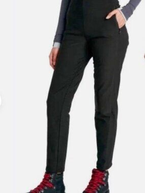HFX Black Winter Tech Pants Fleece Lined High Rise Medium Pockets